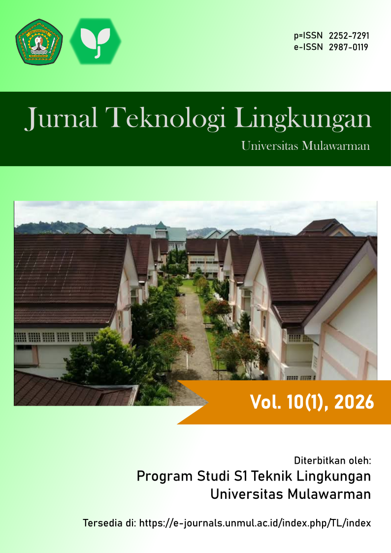 					View Vol. 10 No. 1 (2026): Jurnal Teknologi Lingkungan UNMUL
				