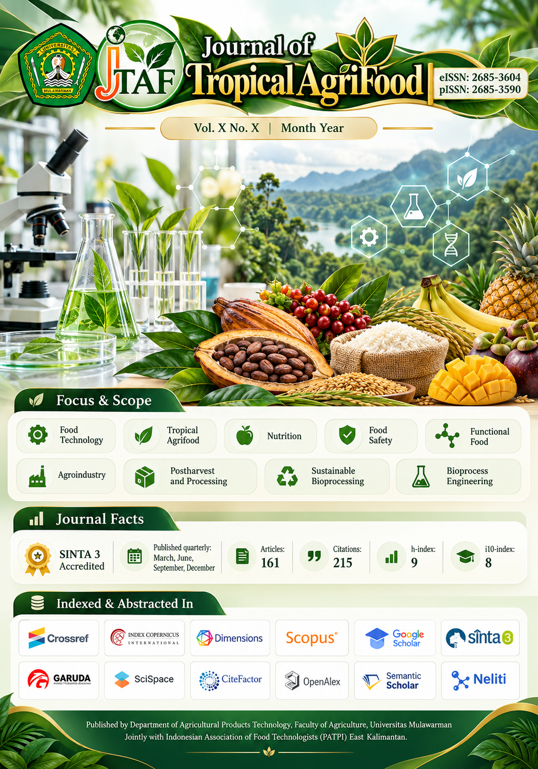 Journal of Tropical AgriFood (JTAF) journal cover